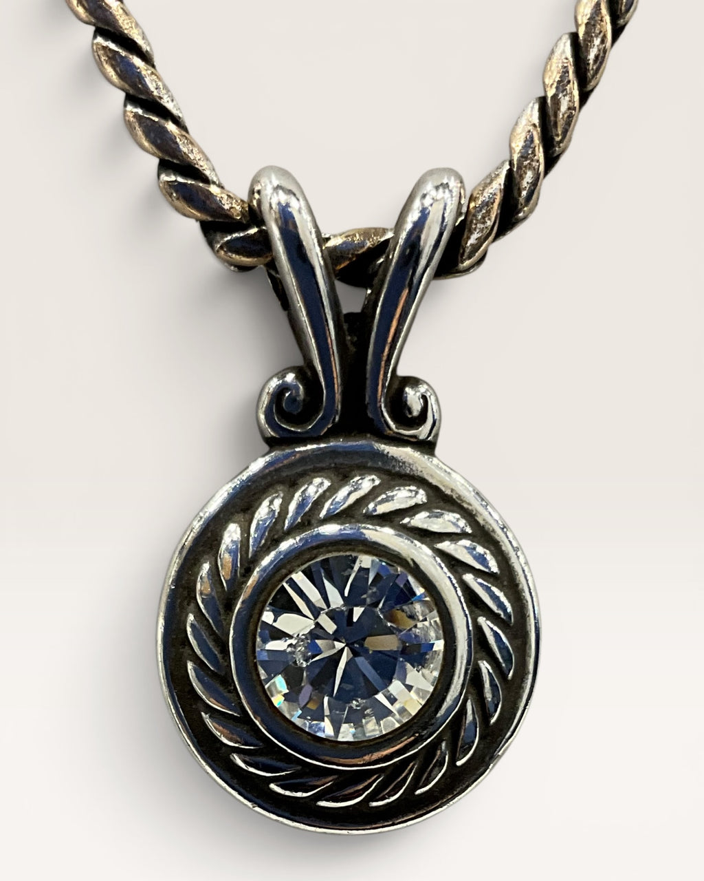 Brighton Silver Toned Charm Pendant Necklace - Estate Sale (Great Condition)
