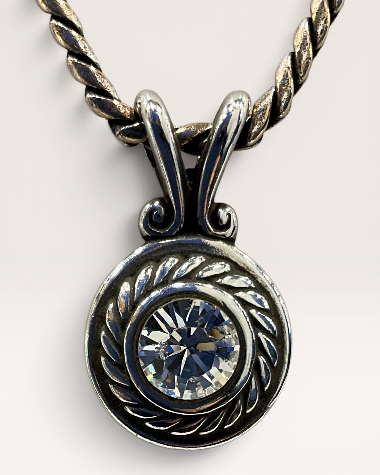 Brighton Silver Toned Charm Pendant Necklace - Estate Sale (Great Condition)