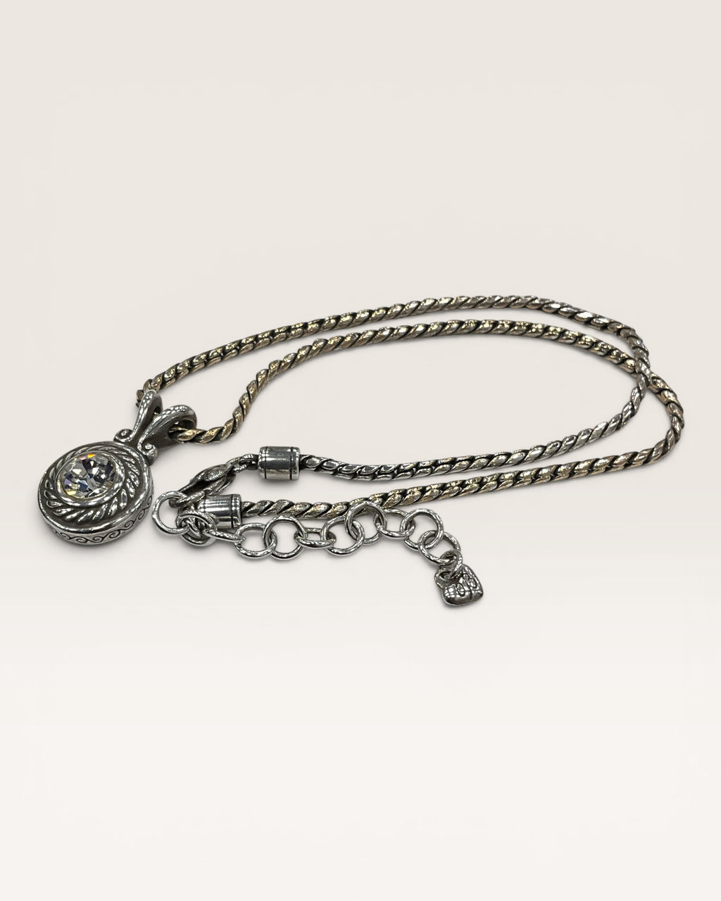 Brighton Silver Toned Charm Pendant Necklace - Estate Sale (Great Condition)