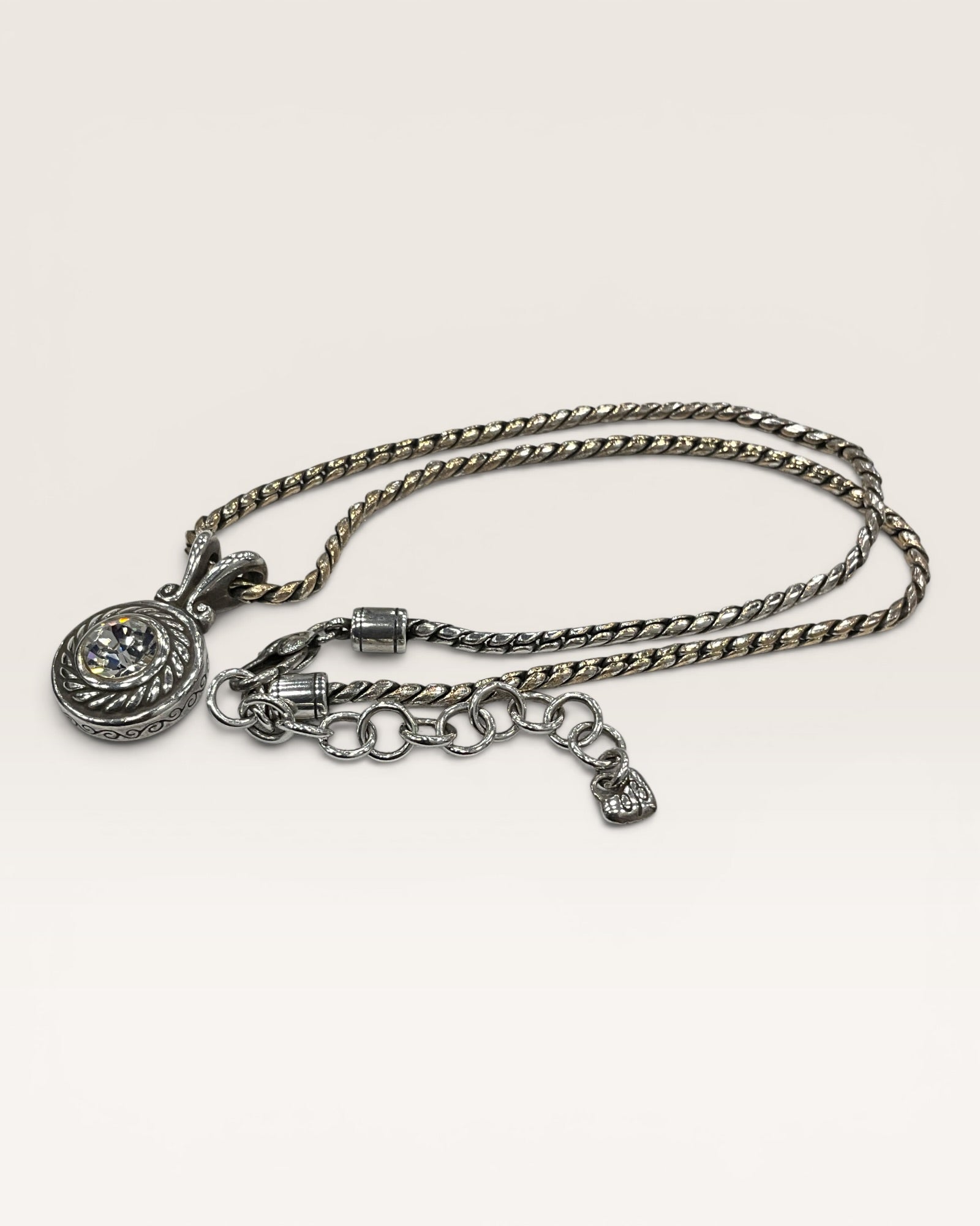 Brighton Silver Toned Charm Pendant Necklace - Estate Sale (Great Condition)