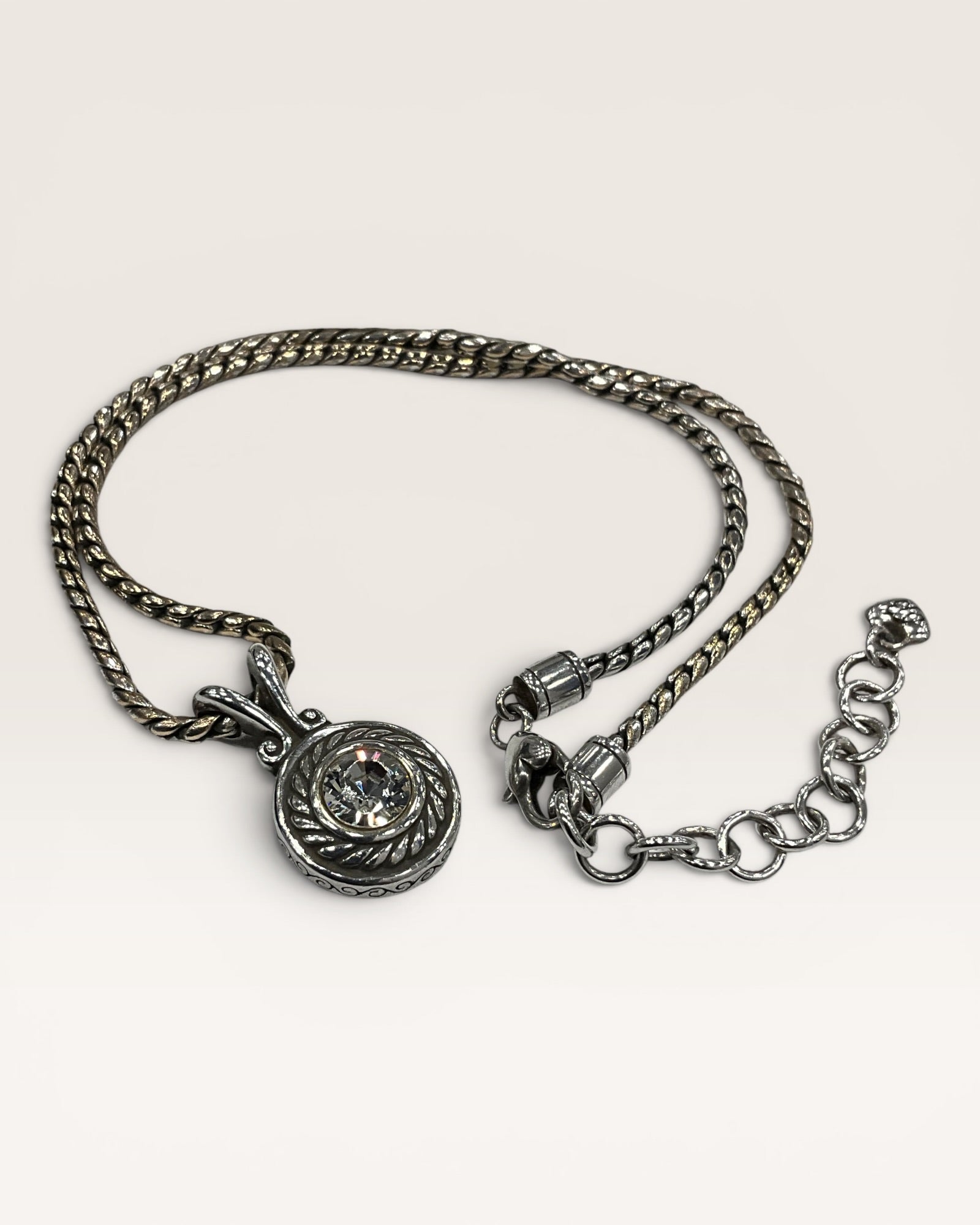 Brighton Silver Toned Charm Pendant Necklace - Estate Sale (Great Condition)