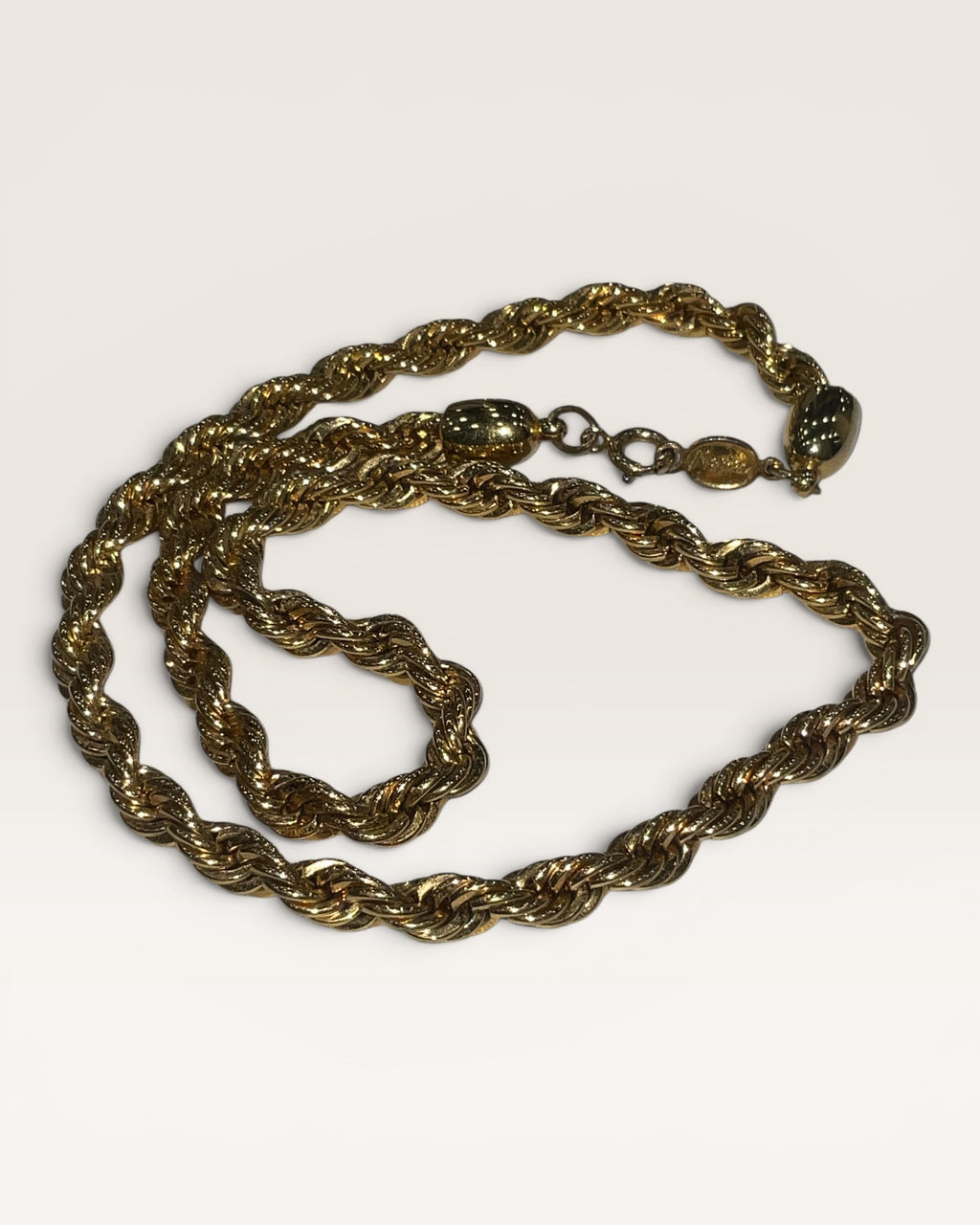 Napier Gold Tone Rope Necklace - Estate Sale (Great Condition)