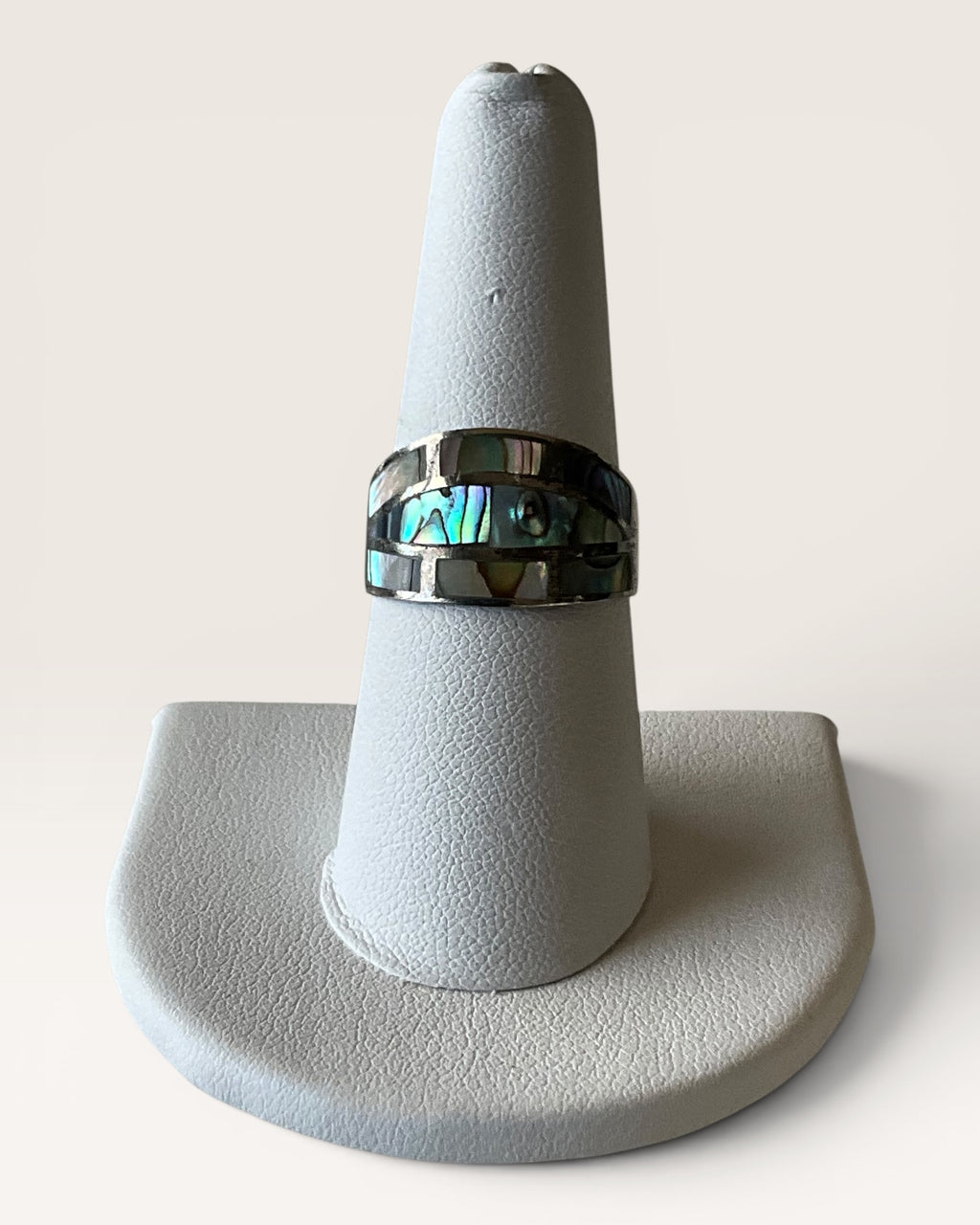 Sterling Silver Ring with Abalone Inlay - Estate Sale (Great Condition)