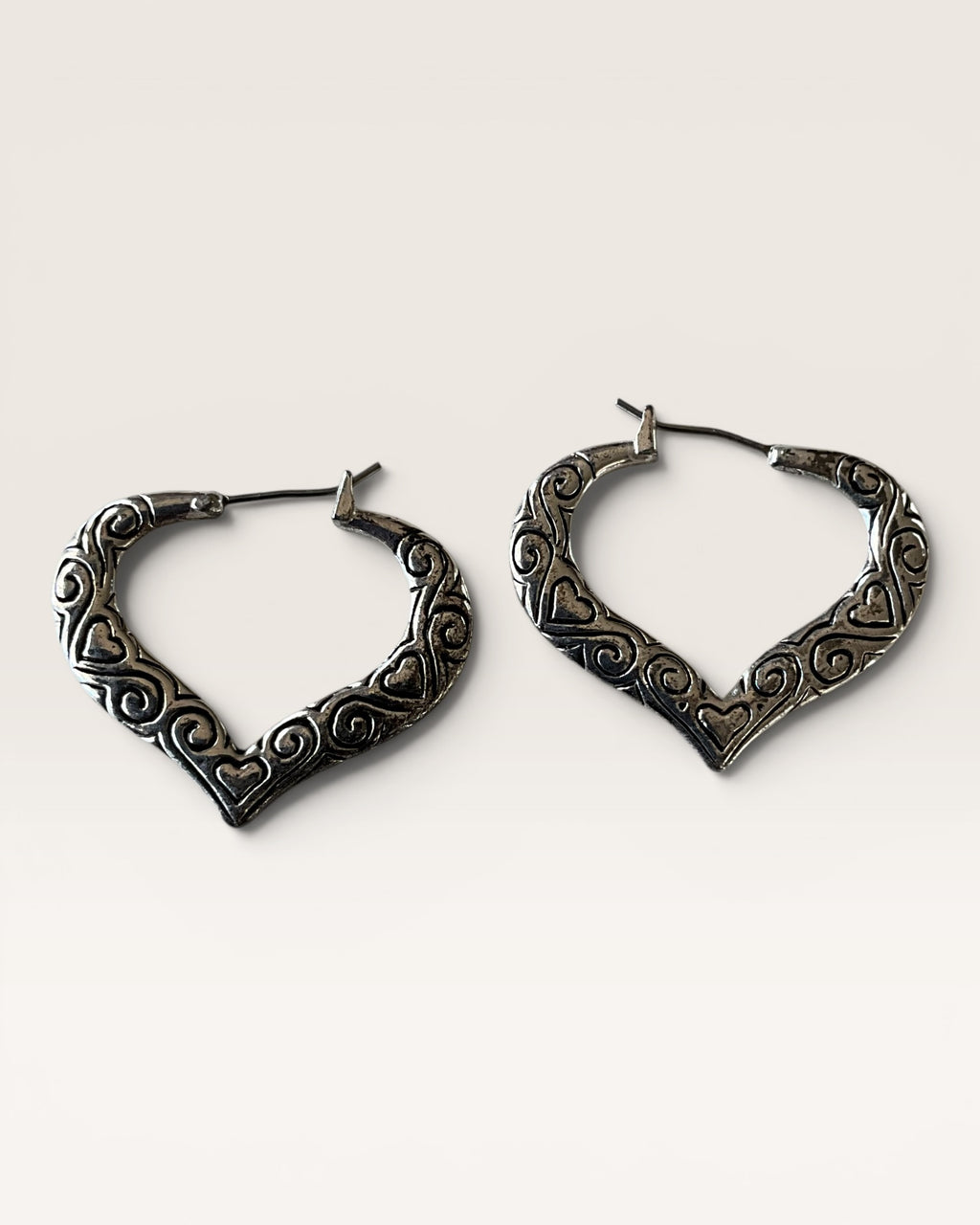 Brighton Filagree Heart Earrings - Estate Sale (Great Condition)