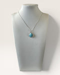 Sterling Silver Larimar Pendant Necklace - Estate Sale (Great Condition)