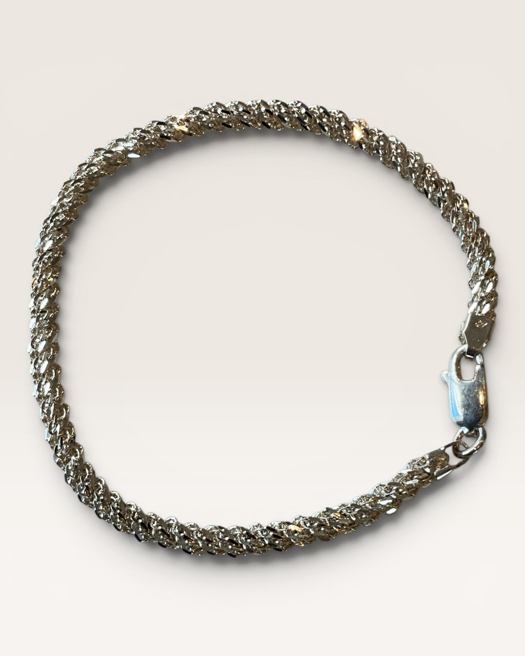 Sterling Silver Rope Bracelet - Estate Sale (Great Condition)