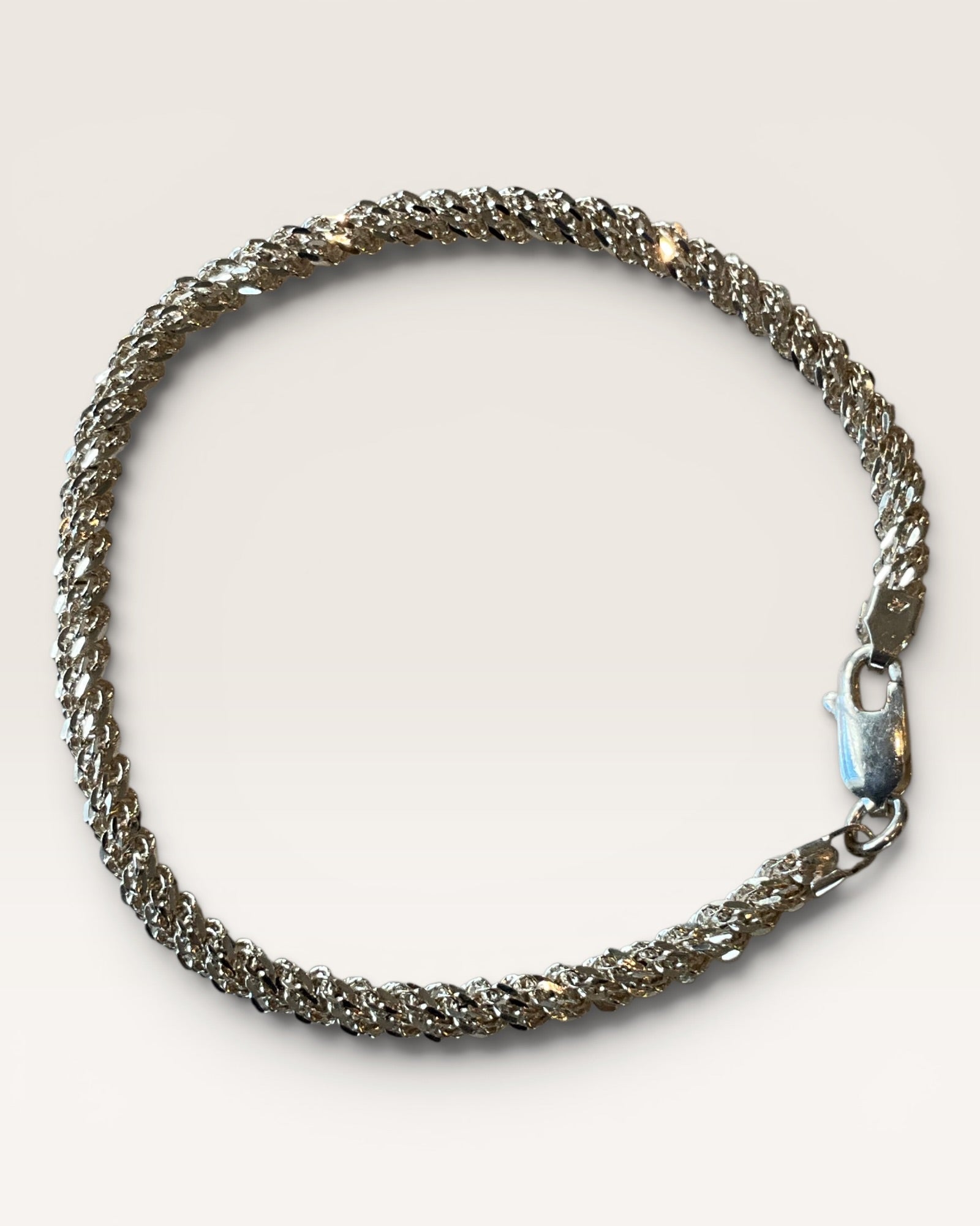 Sterling Silver Rope Bracelet - Estate Sale (Great Condition)