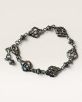 Brighton Beverly Glam Charm Bracelet in Silver Tone with Gold-Accented Heart Charms Bracelet - Estate Sale ( Great Condition)