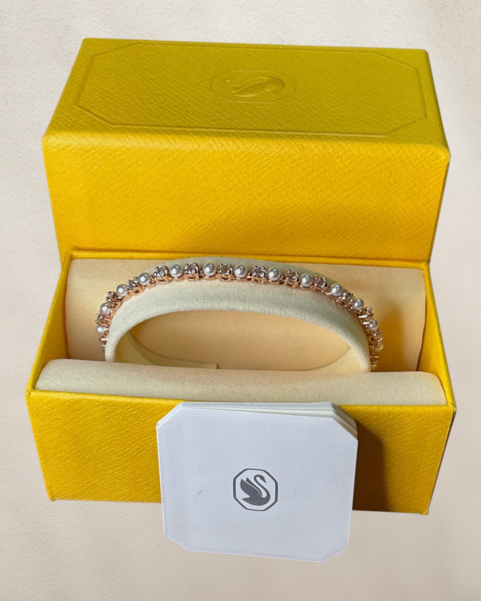 Swarovski Matrix Tennis Bracelet - Rose Gold Tone Plated New In Box