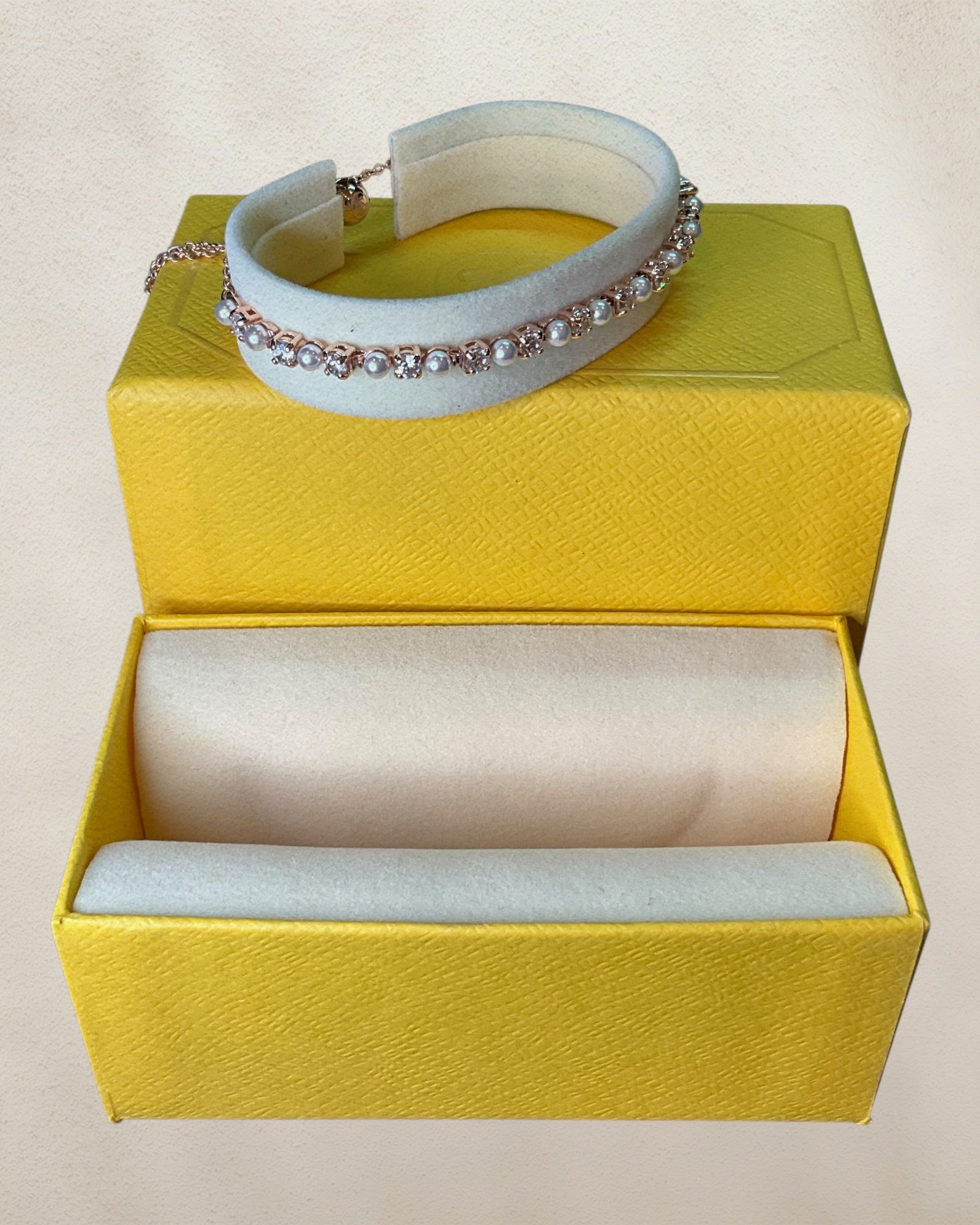 Swarovski Matrix Tennis Bracelet - Rose Gold Tone Plated New In Box