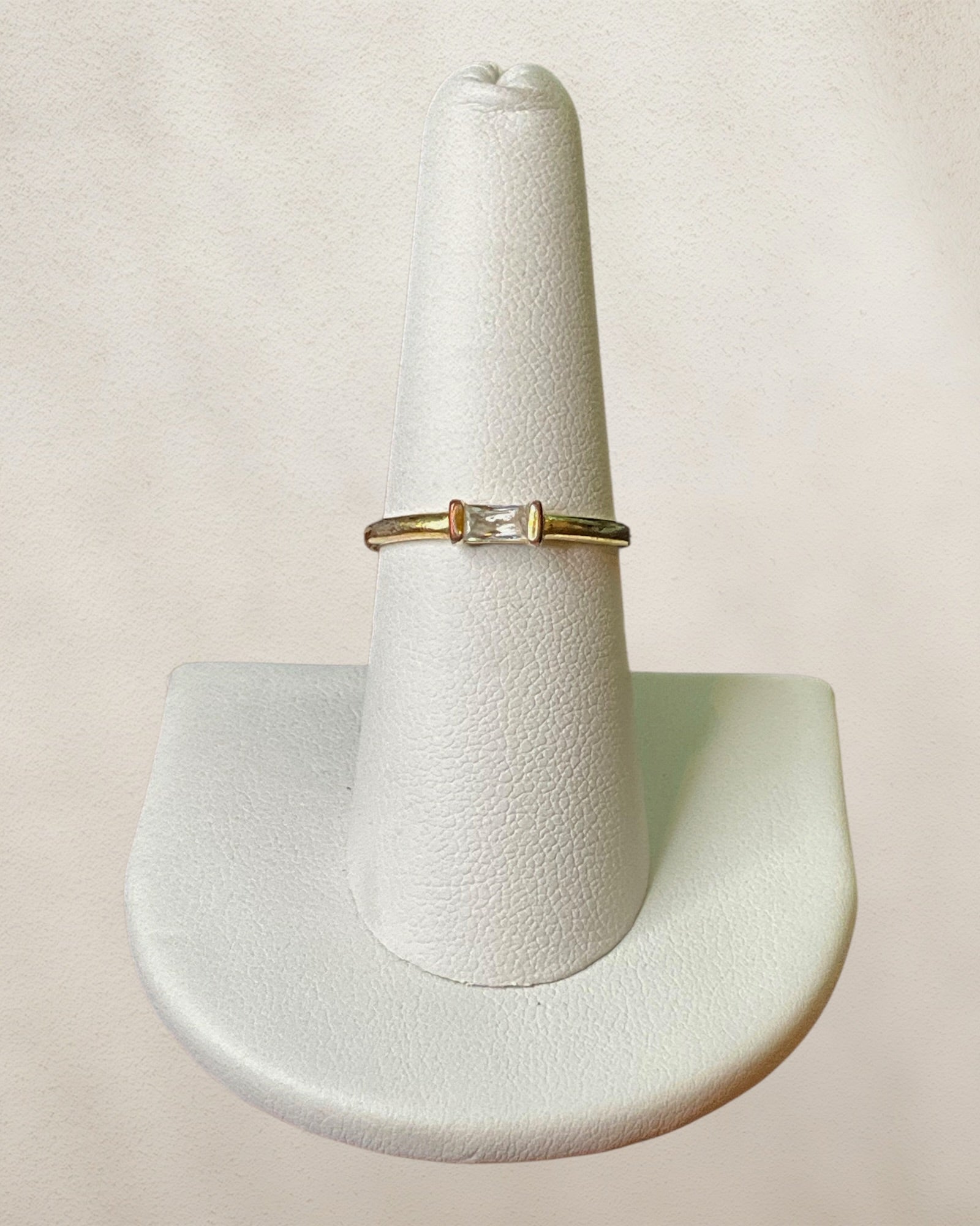 Sterling Silver Kendra Scott 14k G.E.P. Juliette CZ  Ring - Estate Sale (Great Condition)