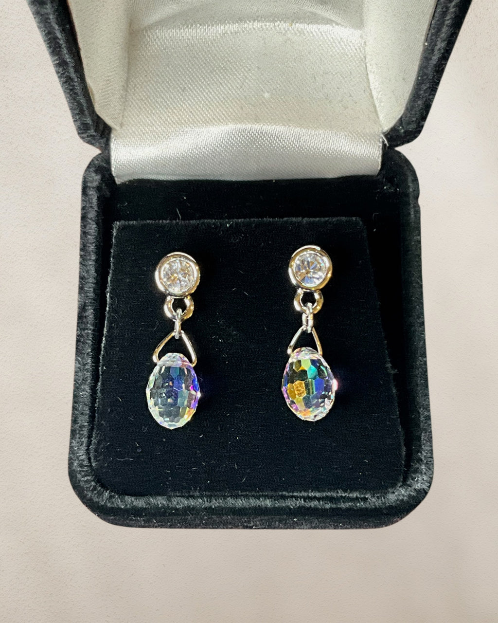 Swarovski Dangle Push Back Earrings