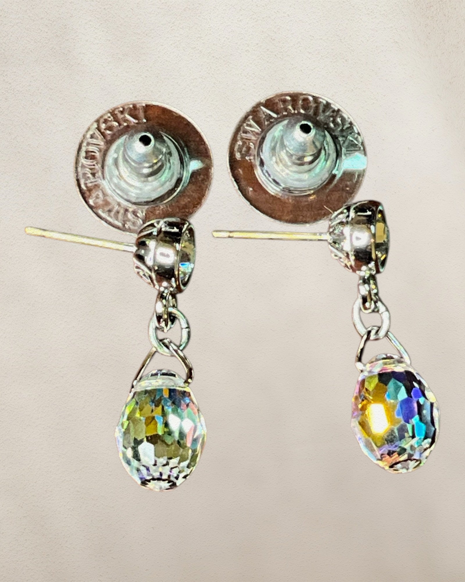Swarovski Dangle Push Back Earrings