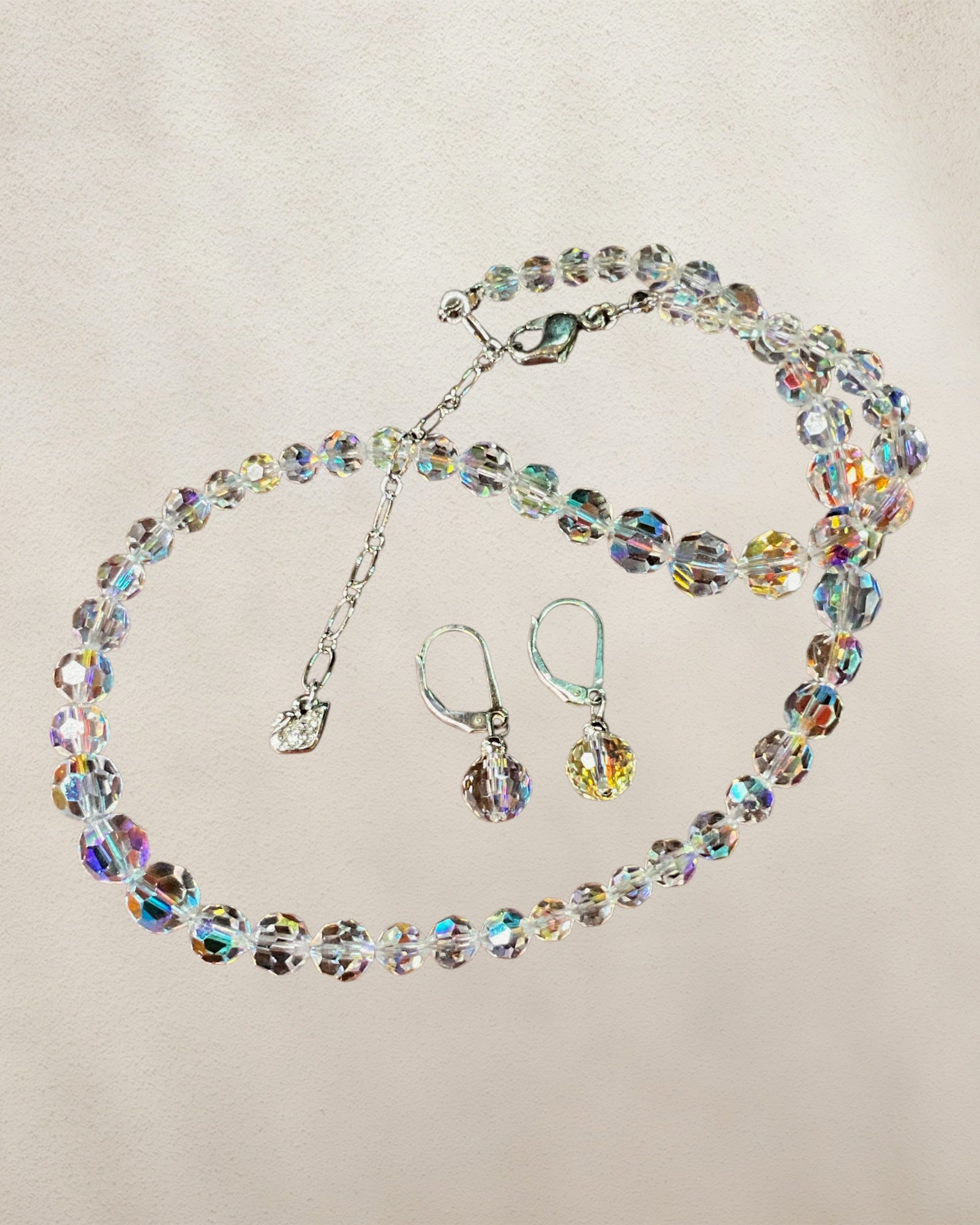 Swarovski 16-18” Necklace & Earrings Jewelry Set New in Box