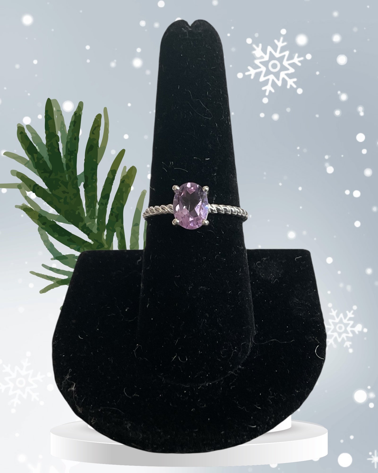 Bling Collection - Amethyst Gemstone Ring (Sterling)