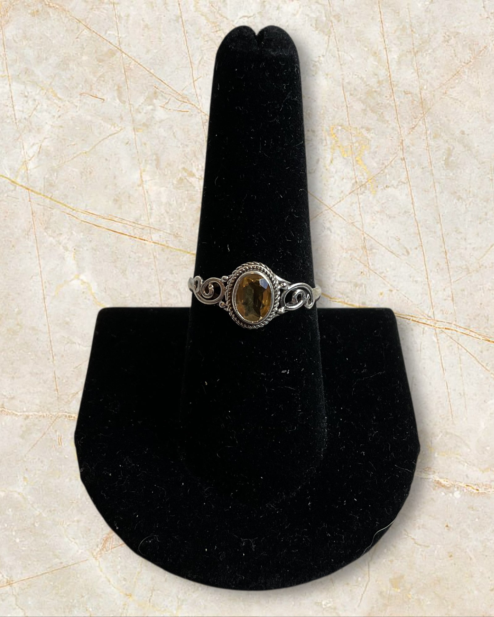 Bling Collection - Citrine Gemstone Ring (Sterling)