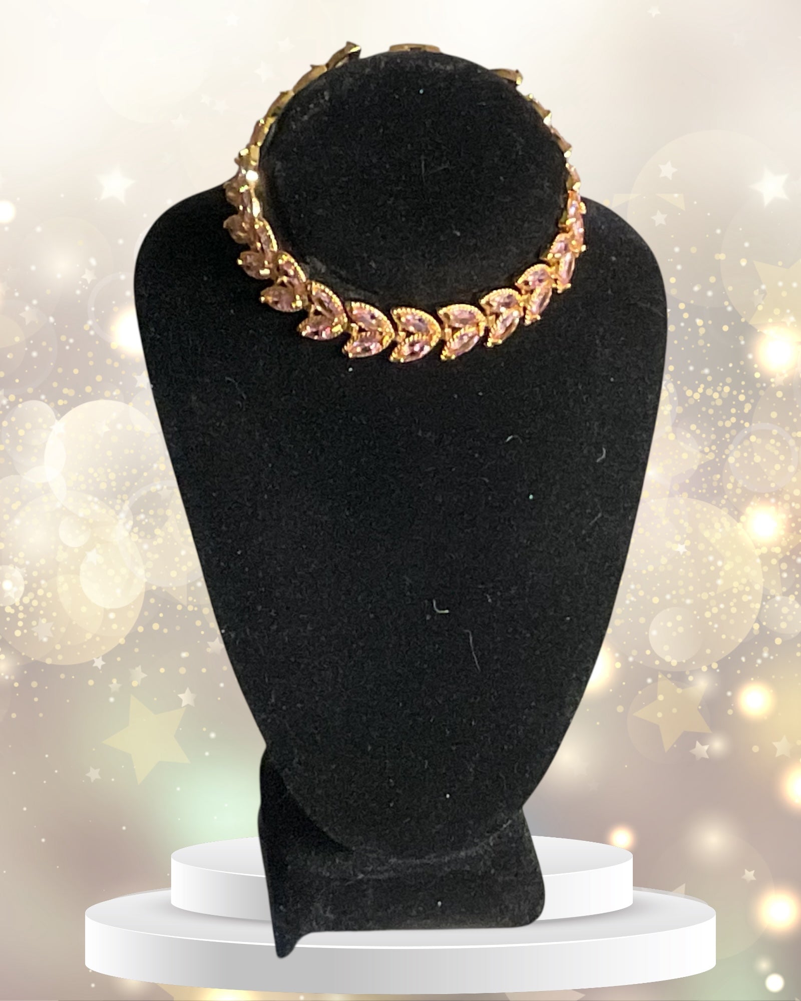 Bling Collection - Pink Sapphire Bracelet (Cubic Zirconia) (Sterling)