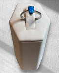 Bling Collection - Blue Lab Opal Gemstone Ring (Sterling)