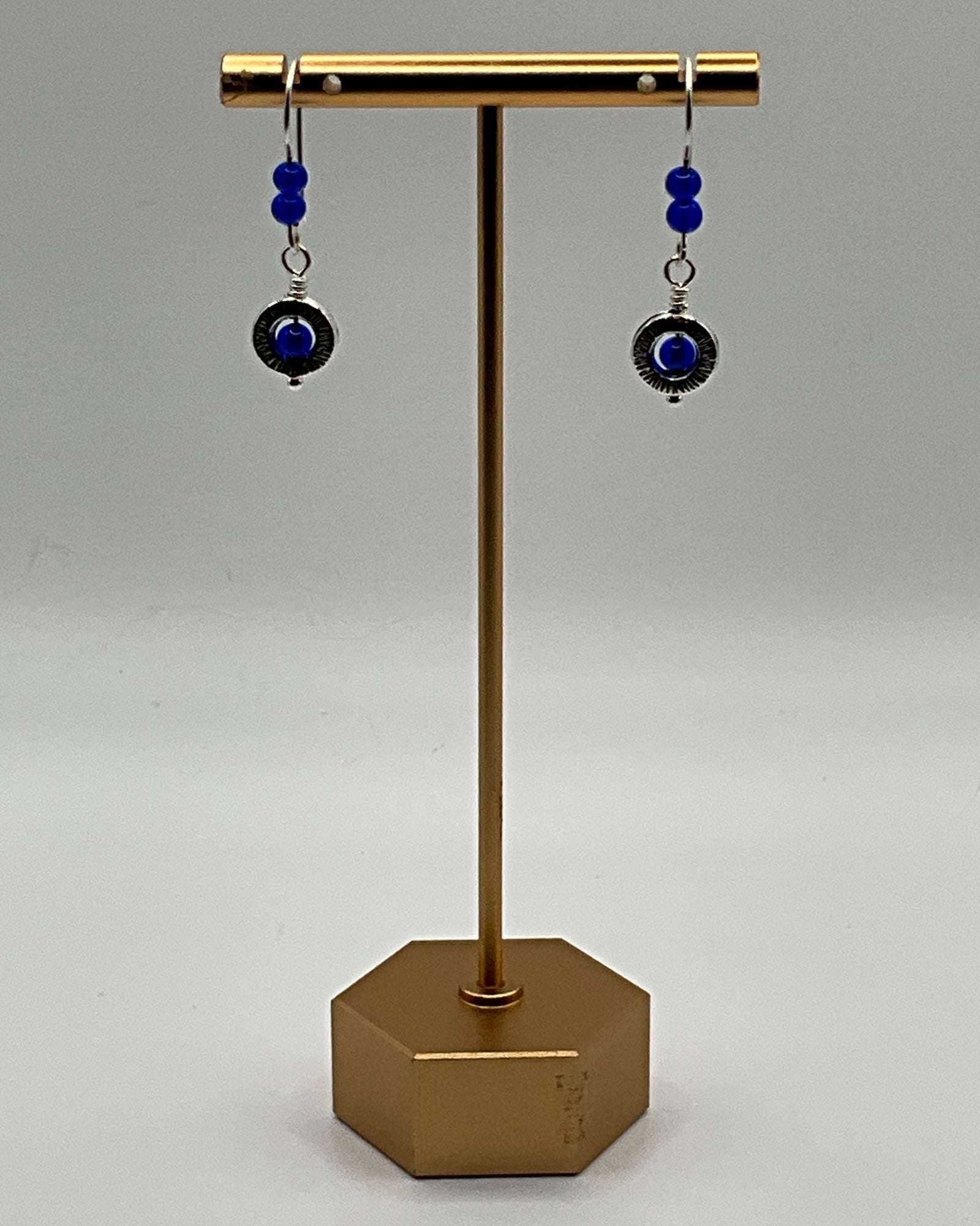 Blue Sea Glass Casual Earrings