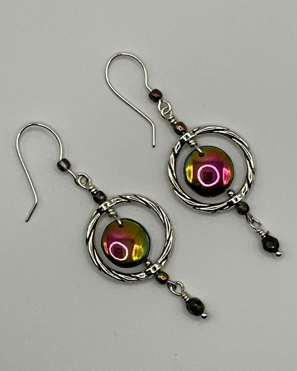 Rainbow Hematite & Pyrite Casual Earrings