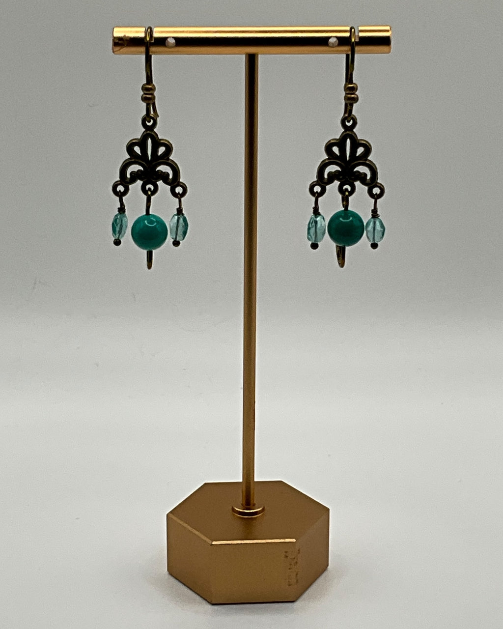 Aquamarine & Howlite Casual Earrings