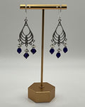 Royal Blue Sea Glass Casual Earrings