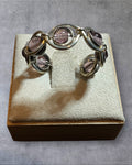 Pink Crystal Wire Wrapped Ring (Size 8)