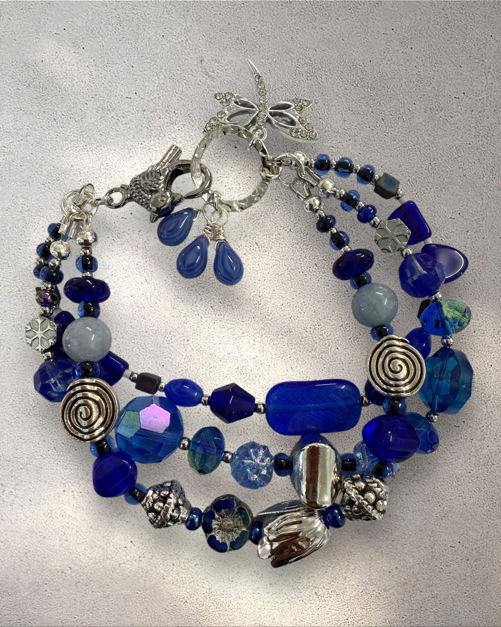 Blue Dyed Agate Designer Bracelet