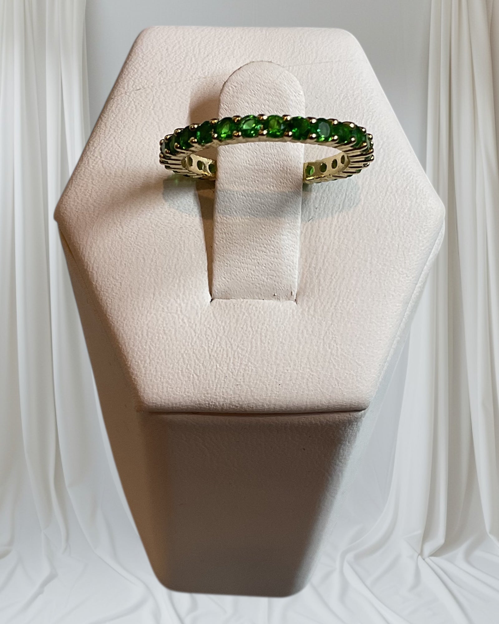 Bling Collection - Emerald Gemstone Ring (Sterling)