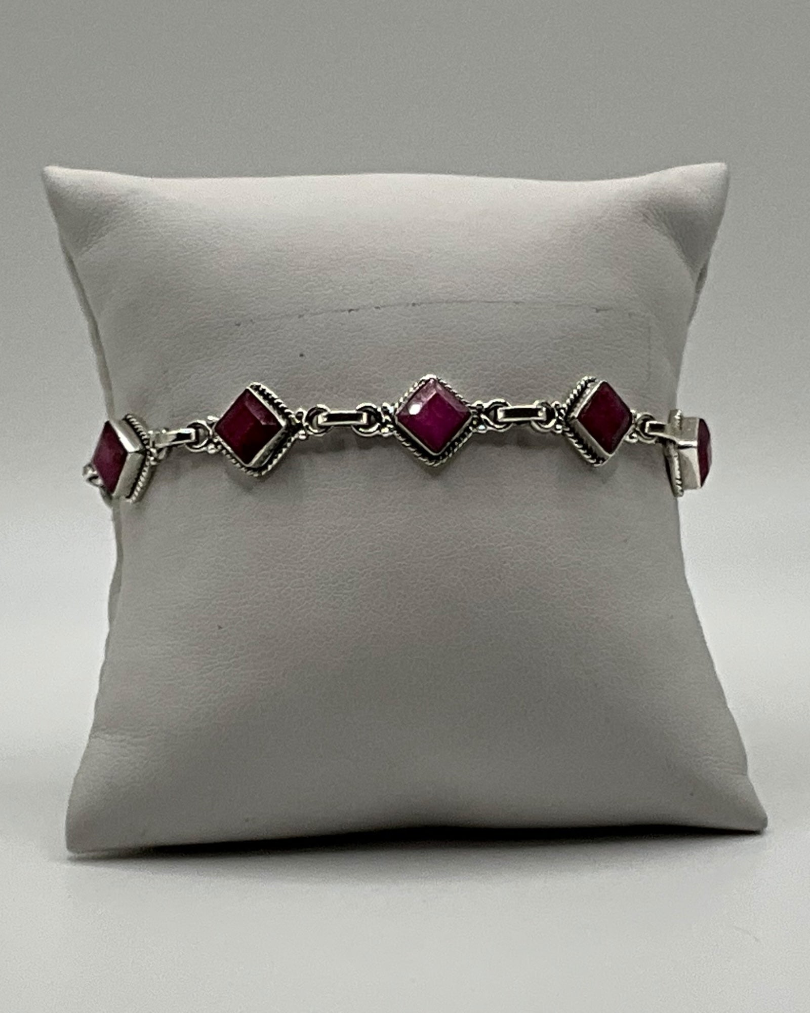 Bling Collection - Ruby Designer Bracelet (Sterling)