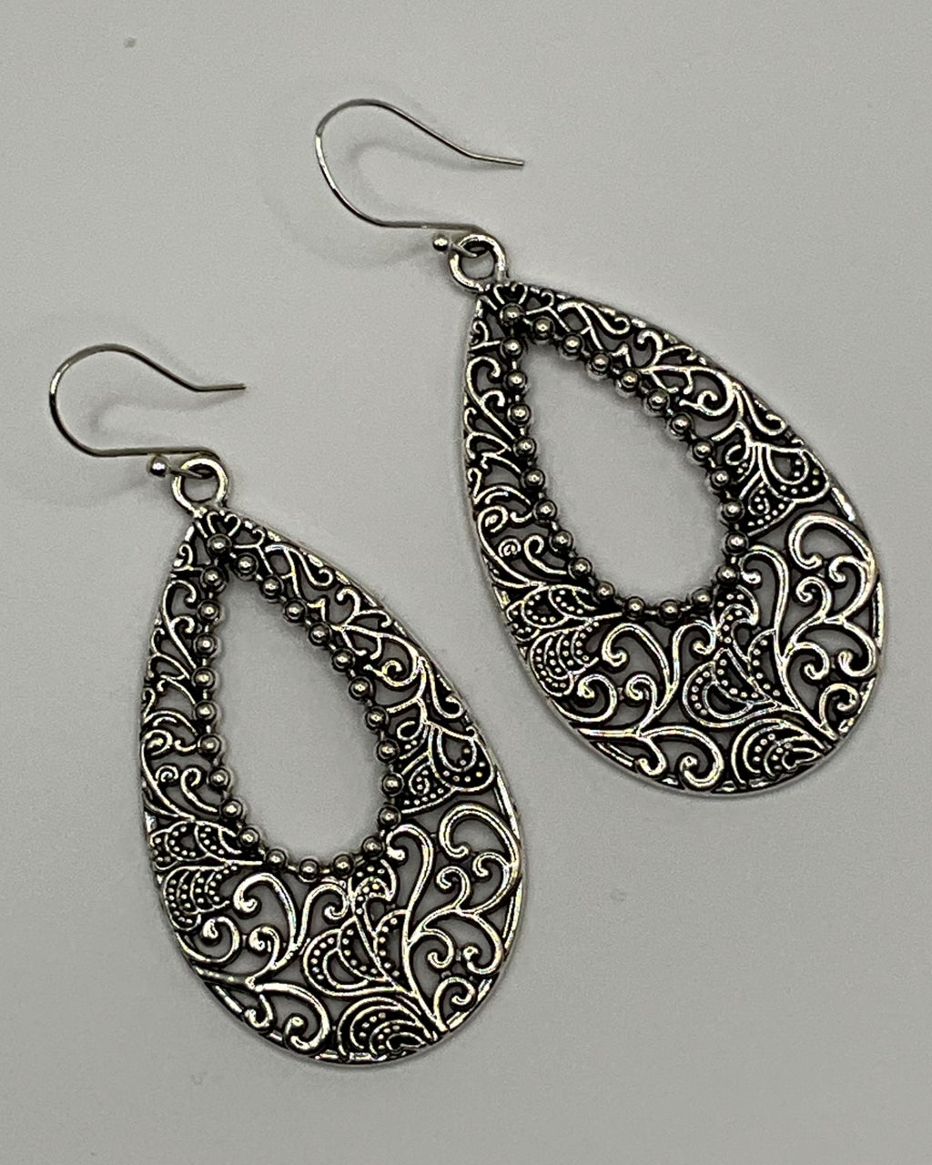 Silver Filigree Casual Earrings