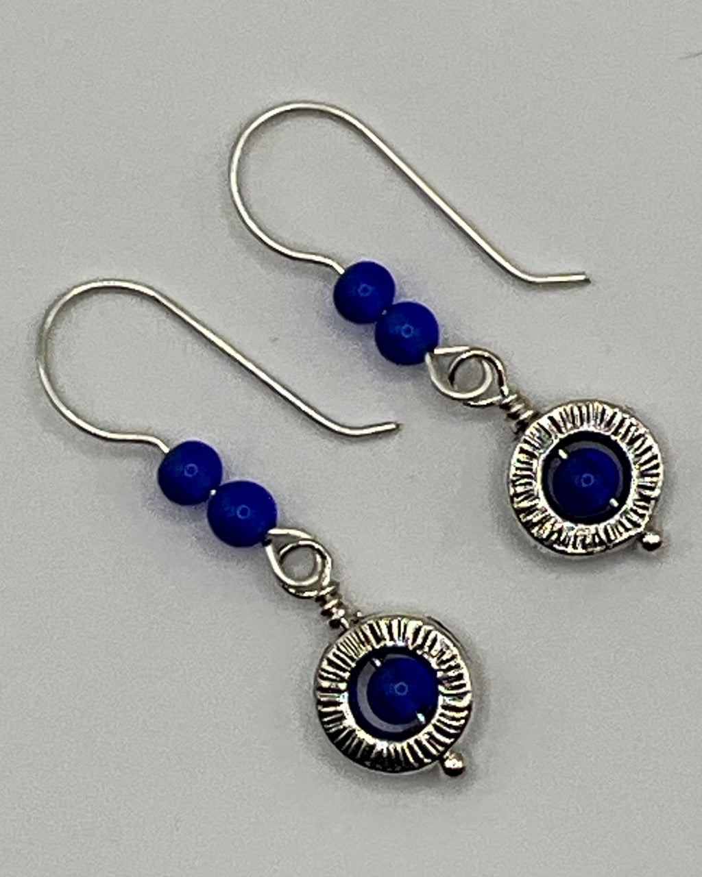 Blue Sea Glass Casual Earrings