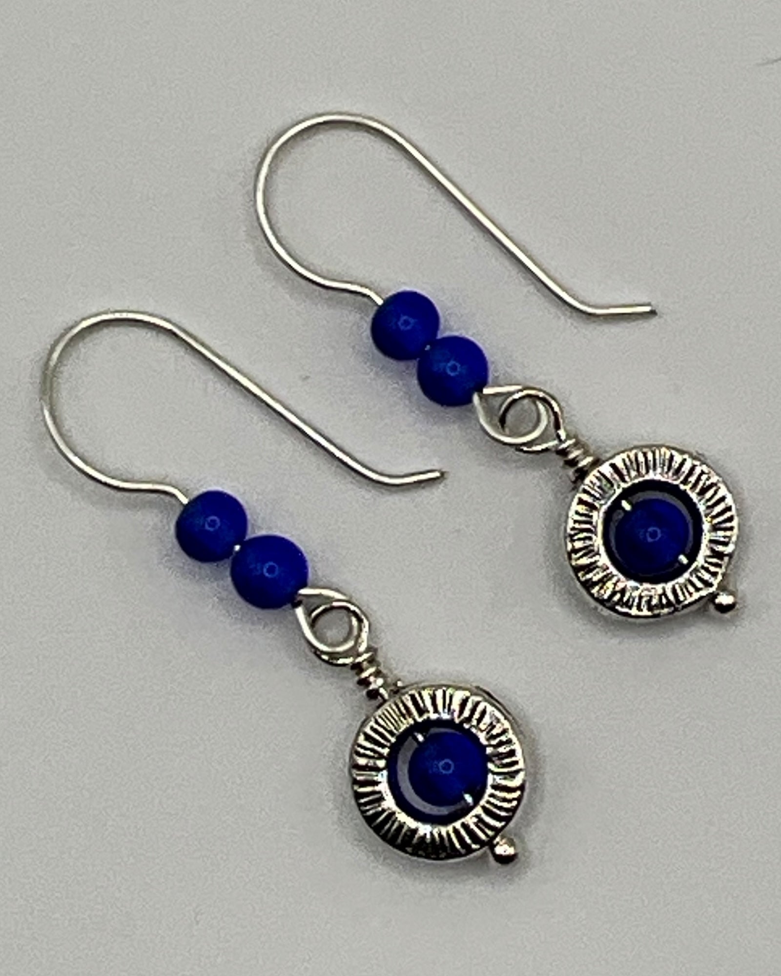 Blue Sea Glass Casual Earrings