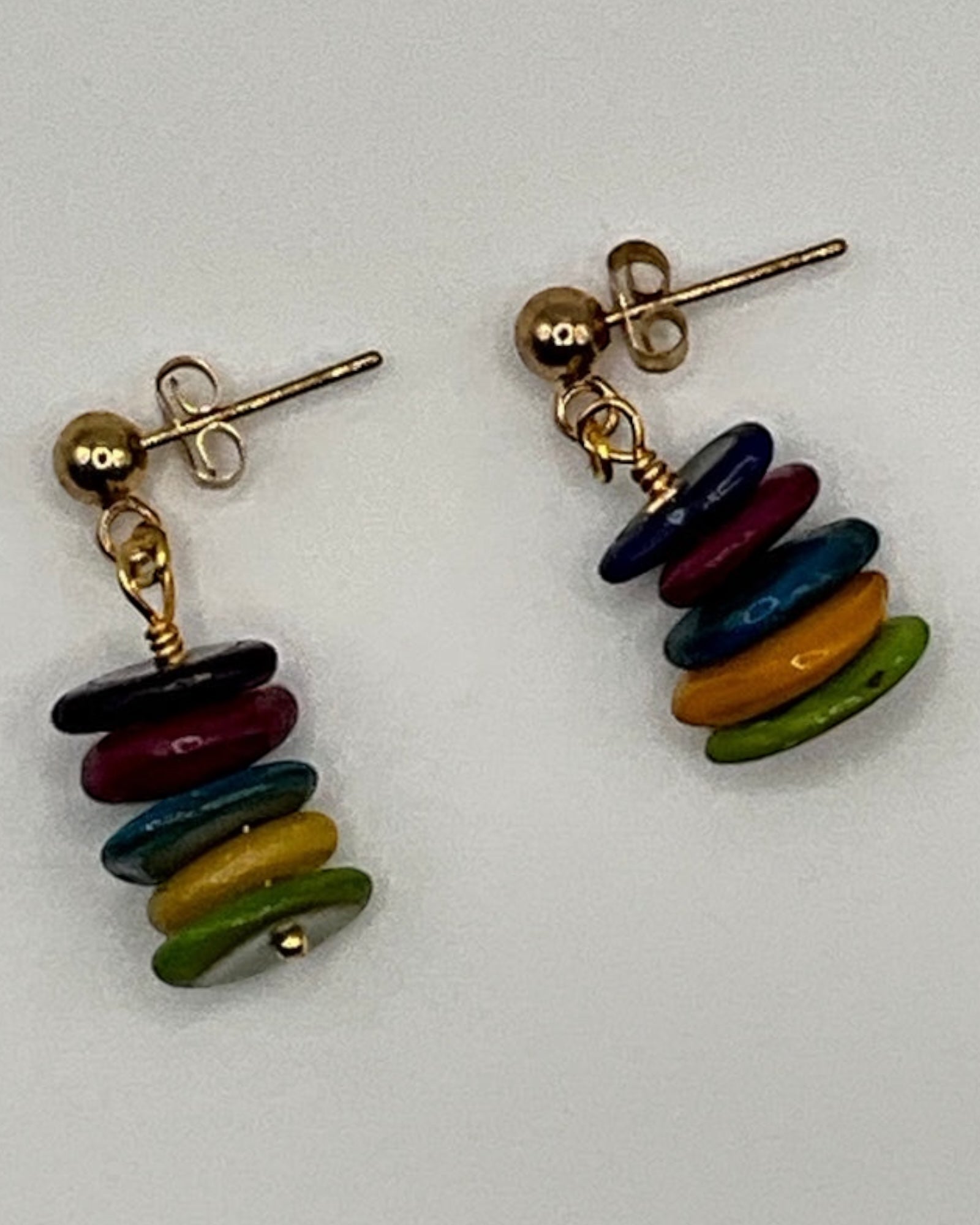 Dyed Agate Stud Casual Earrings