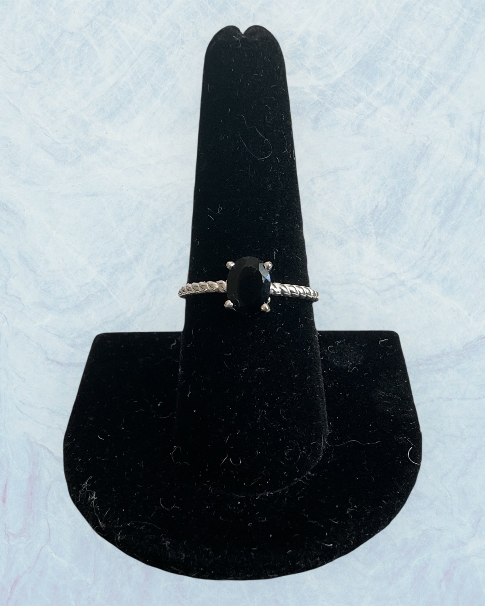 Bling Collection - Onyx Gemstone Ring (Sterling)