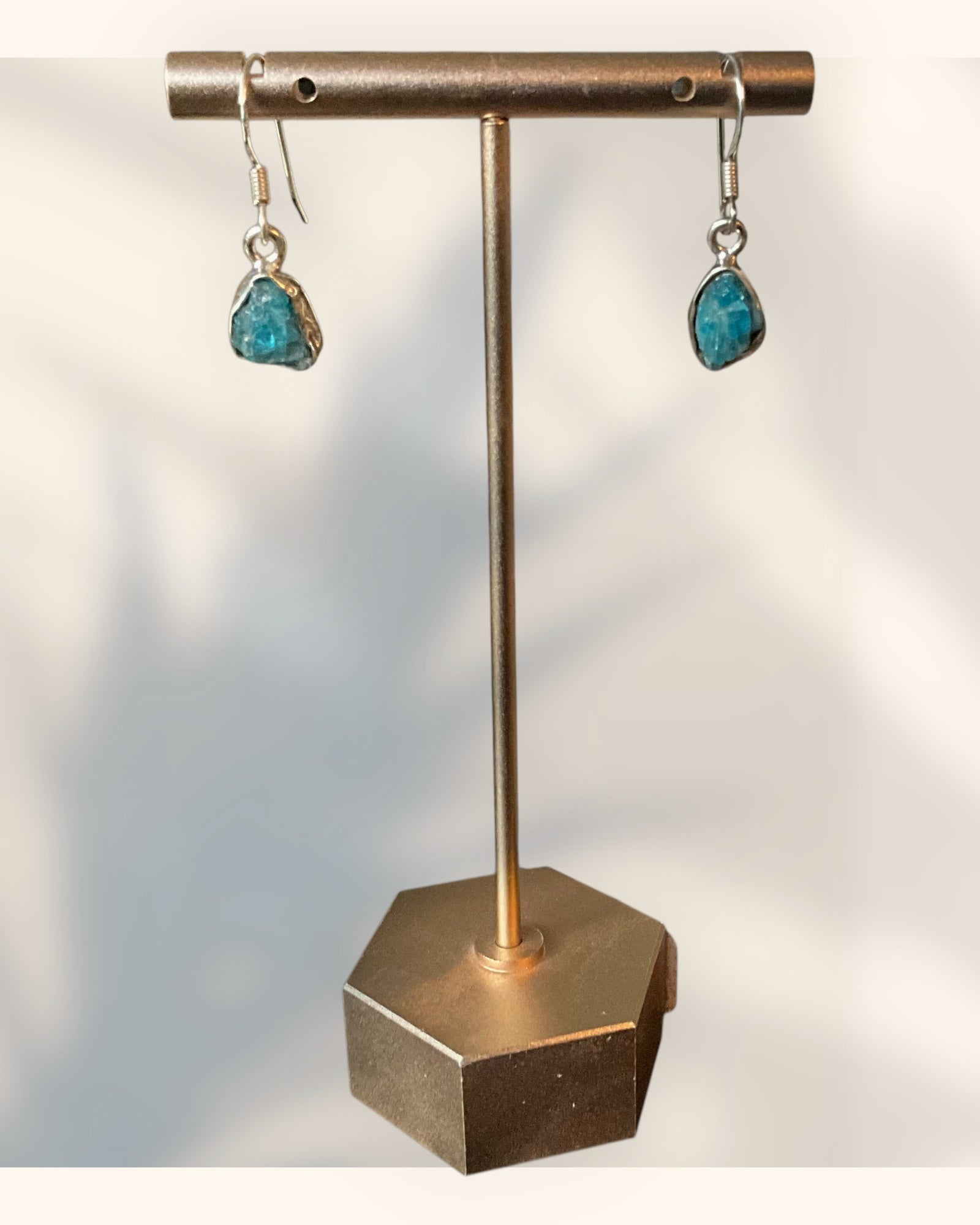 Bling Collection - Blue Apatite Designer Earrings (Sterling)