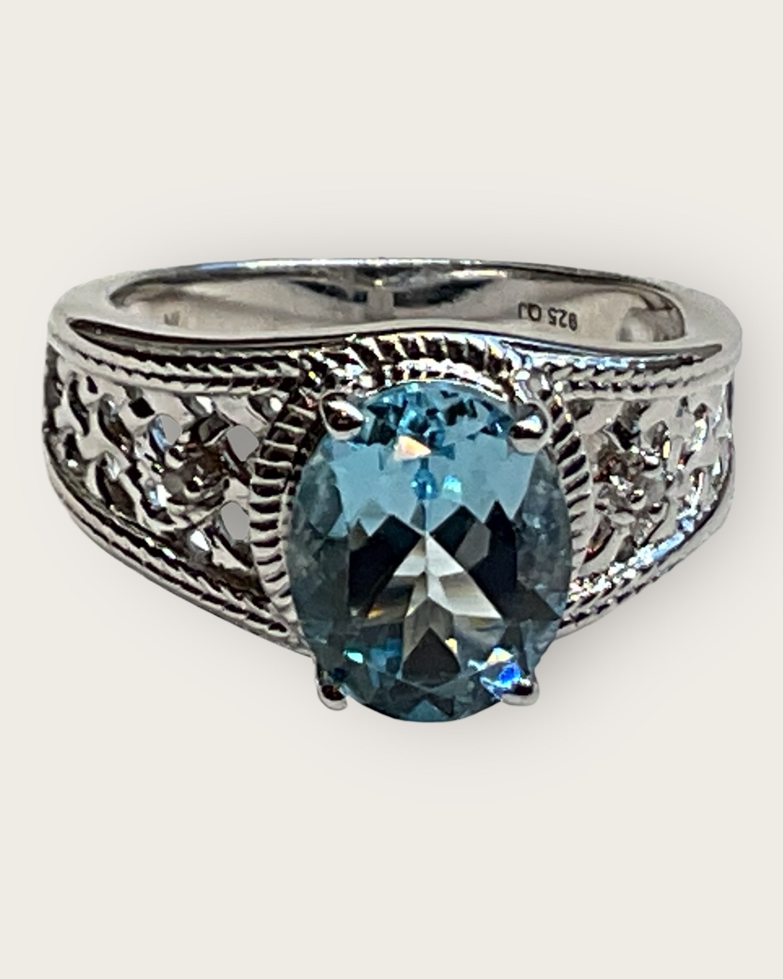 Affordable Luxury Collection - Blue Topaz Gemstone Ring (Sterling)