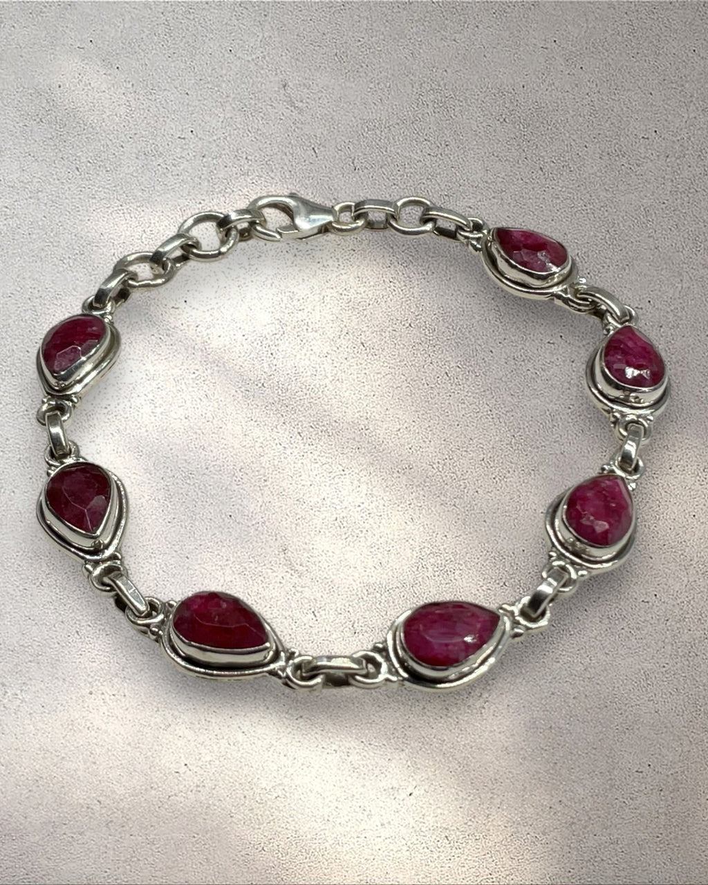 Bling Collection - Ruby Designer Bracelet (Sterling)
