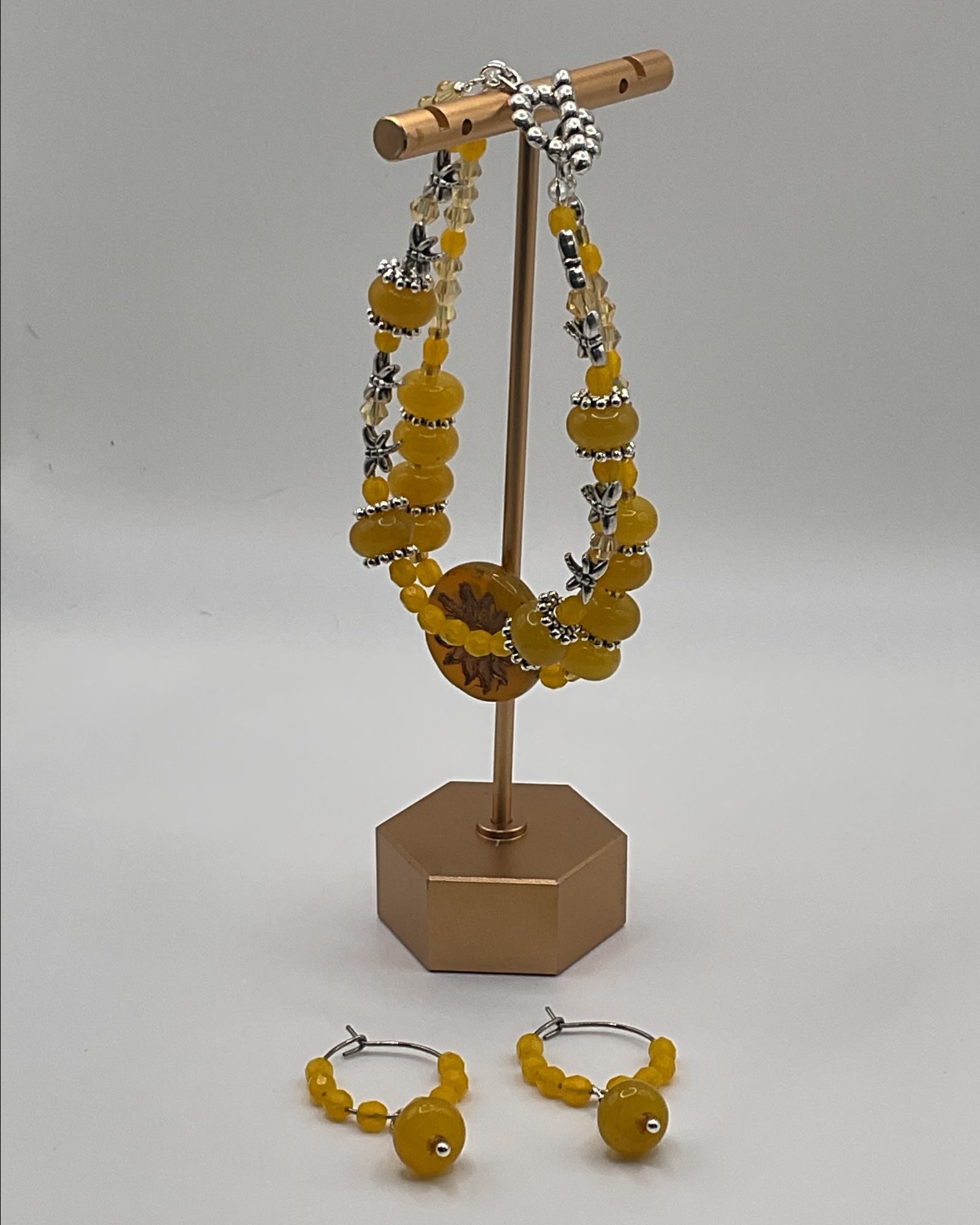 2-Piece Yellow Sunflower Jewelry Set