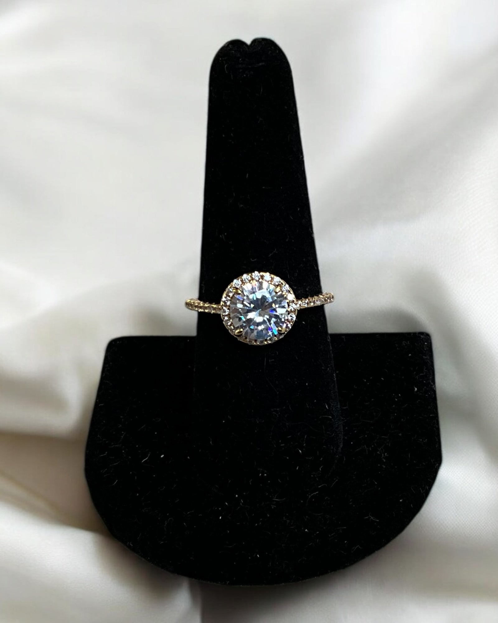 Bling Collection - Solitaire Ring (Cubic Zirconia) (Sterling)