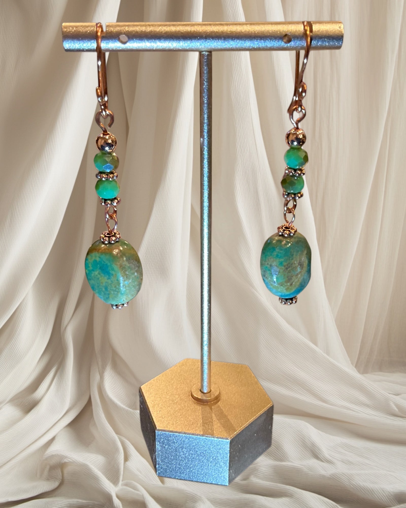 Chrysocolla Casual Earrings