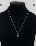 Bling Collection - Dainty Ruby Necklace (Sterling)