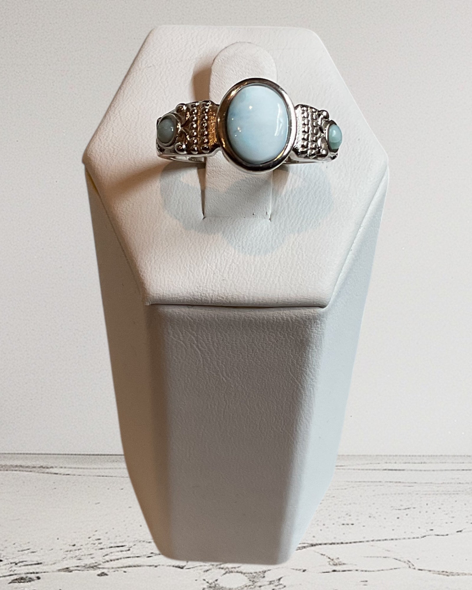 Bling Collection - Larimar Gemstone Ring (Sterling)