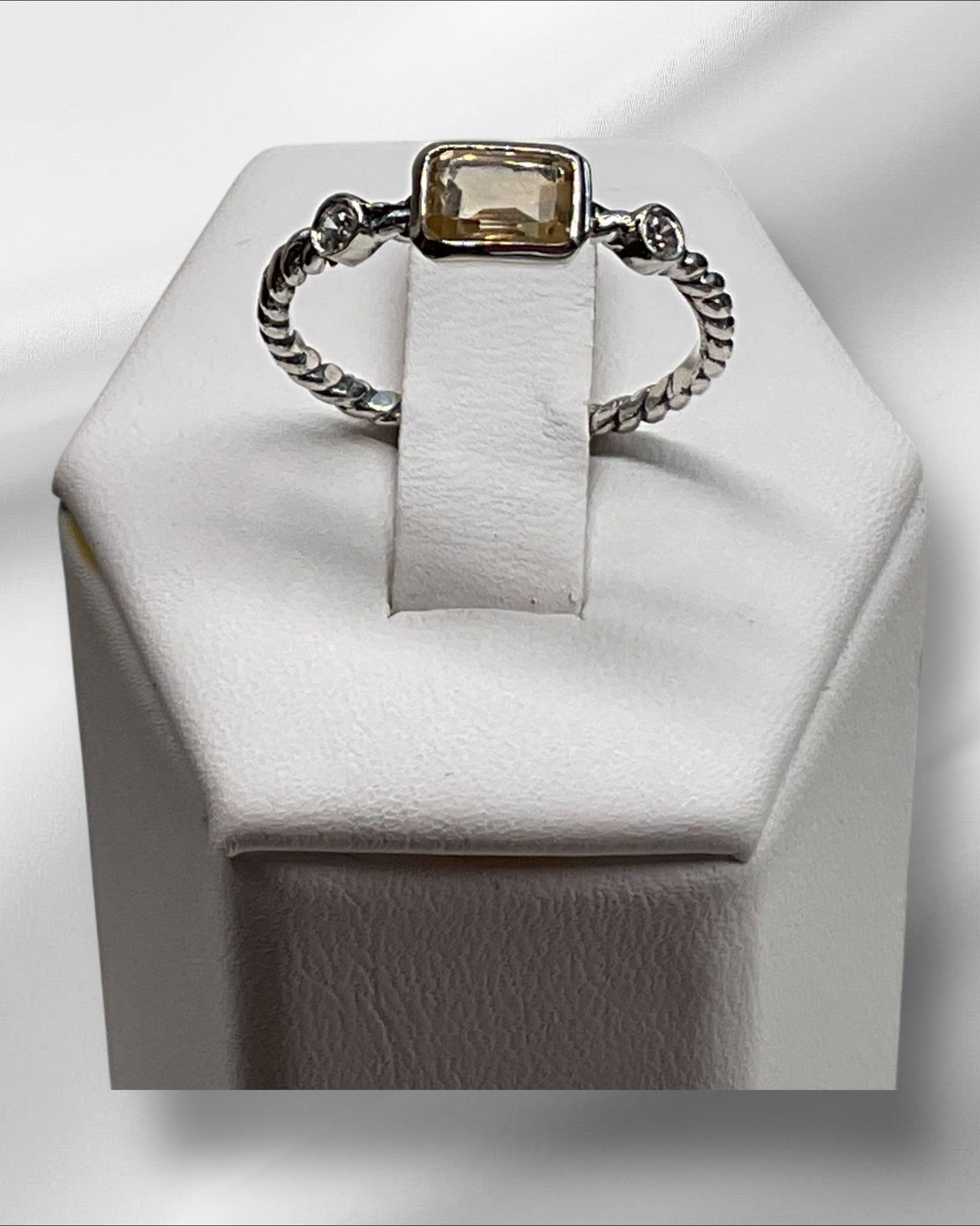 Bling Collection - Citrine Gemstone Ring (Sterling)