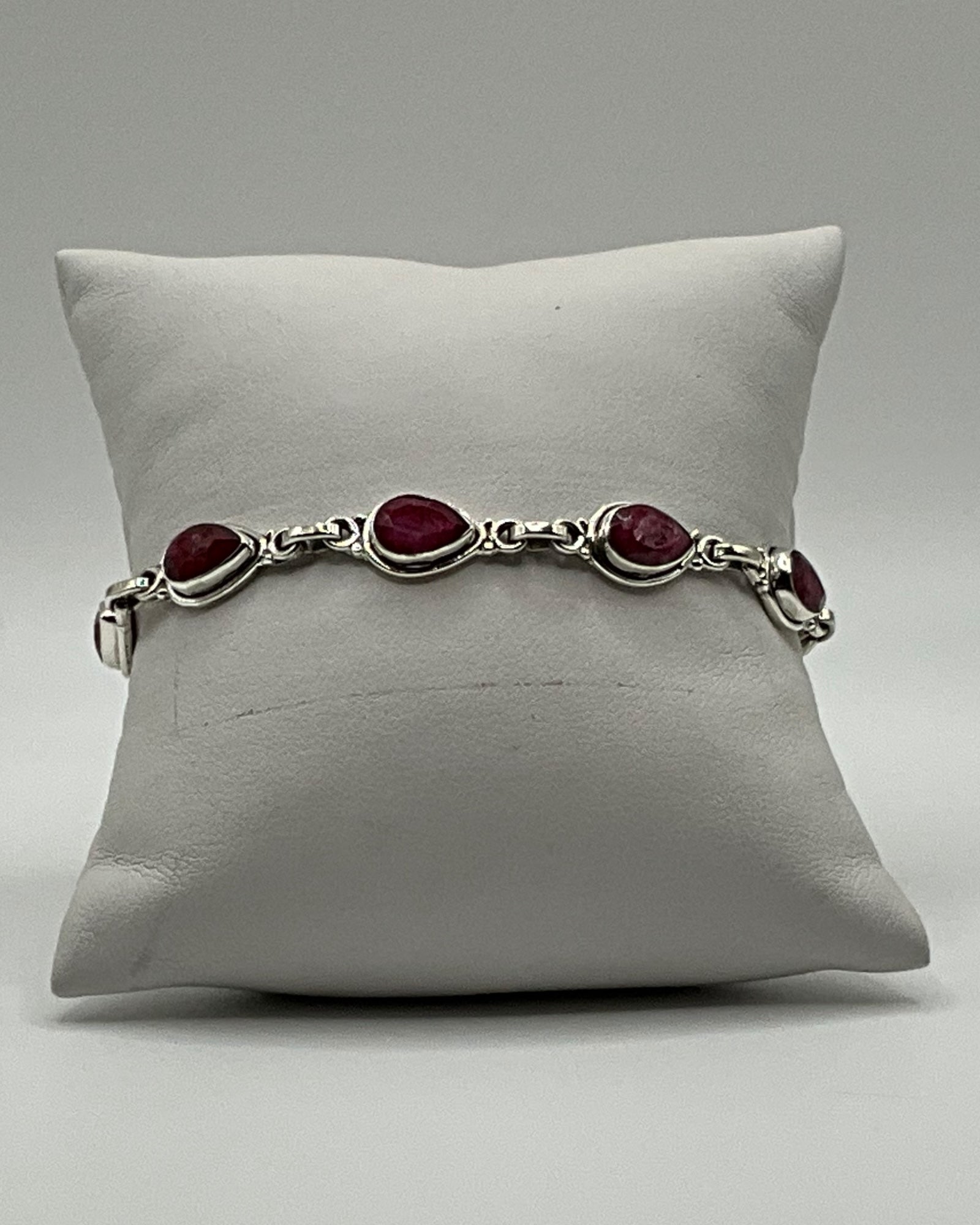 Bling Collection - Ruby Designer Bracelet (Sterling)