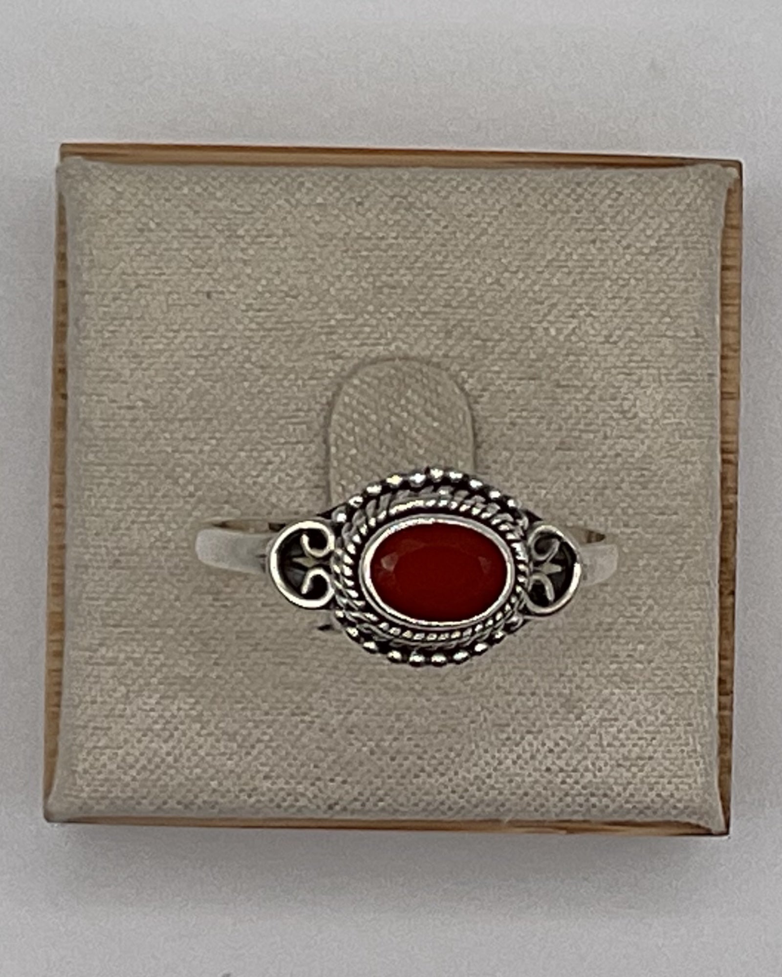 Bling Collection - Carnelian Gemstone Ring (Sterling)