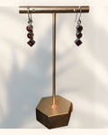 Bling Collection - Garnet Designer Earring (Sterling)