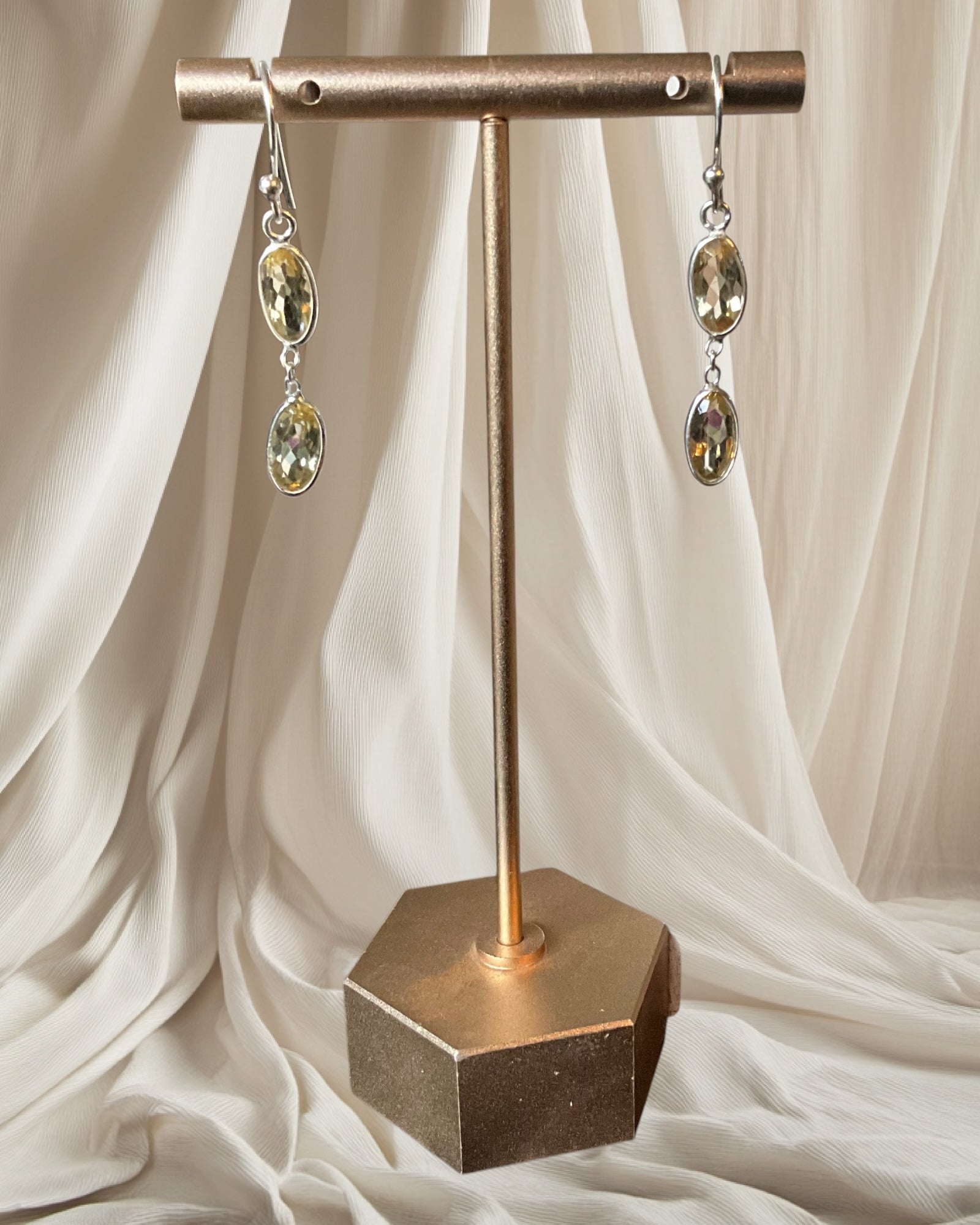 Bling Collection - Citrine Designer Earring (Sterling)