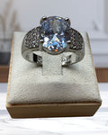 Bling Collection - Blue Topaz Gemstone Ring (Sterling)