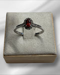Bling Collection - Garnet Gemstone Ring (Sterling)